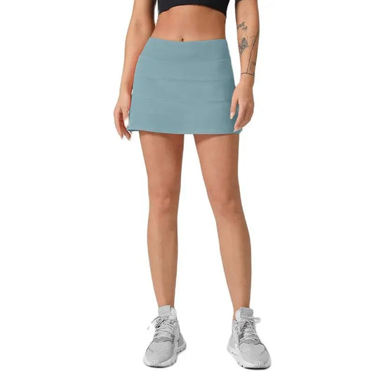 Lulu Women&#39;s Outdoor Tennis Golf Yoga Skirt  Running and Fitness  High Elasticity Quick Drying and Breathable Have Logo